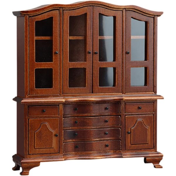 Mobiletto libreria in legno per casa delle bambole 1:12, decorazione miniatura