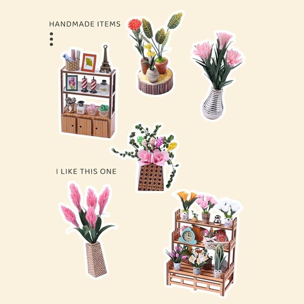 Mini-DIY-Holzhaus-Set für platzsparende Dekoration und Organisation