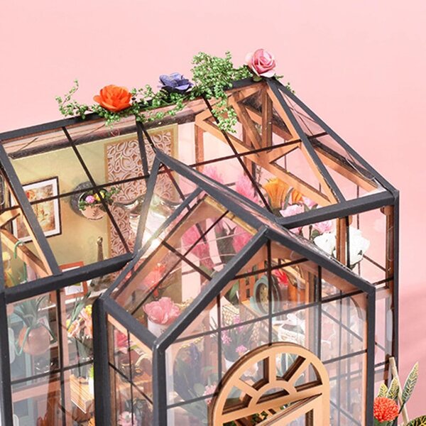 Mini-DIY-Holzhaus-Set für platzsparende Dekoration und Organisation