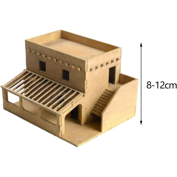 1:72 Architekturmodellbausatz aus Holz für DIY-Puppenhäuser