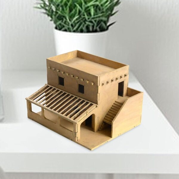 1:72 Architekturmodellbausatz aus Holz für DIY-Puppenhäuser