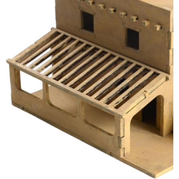 1:72 Architekturmodellbausatz aus Holz für DIY-Puppenhäuser