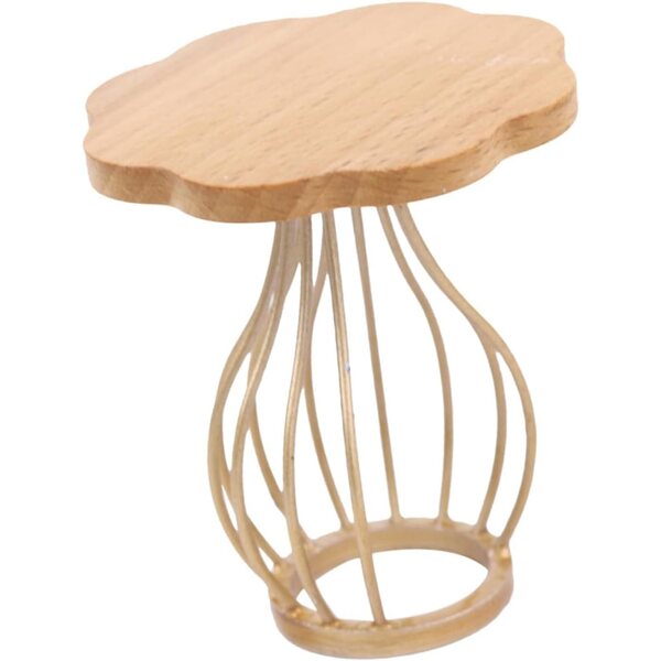 ORFOFE Mini Tavolino Laterale in Legno per Case delle Bambole, Decorazione Realistica
