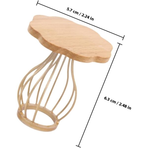 ORFOFE Mini Tavolino Laterale in Legno per Case delle Bambole, Decorazione Realistica