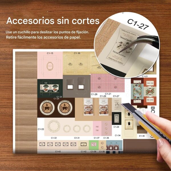 Kit Casa Bambole Miniatura in Legno con Copertura Anti Polvere, Design Innovativo e Facile da Usare