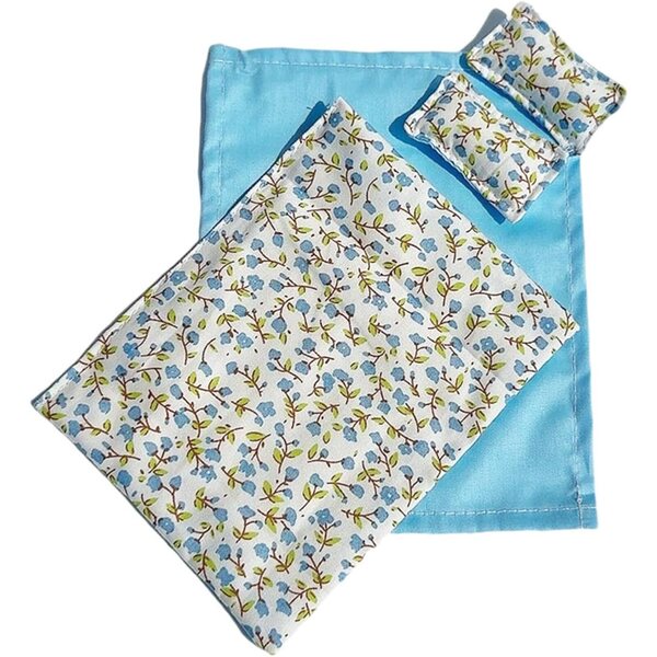 Set Biancheria Letto 1:12 per Casa delle Bambole con Lenzuola e Cuscino Morbido
