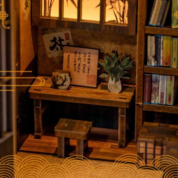 Kit Casa in Miniatura in Legno Stile Giapponese per Decorazione e Fai-da-Te