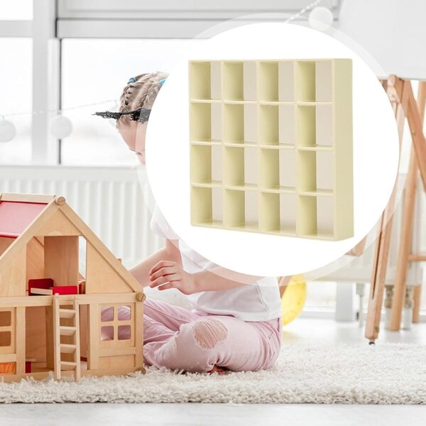 Sharplace Mensola Espositiva in Legno 1:12 per Casa delle Bambole Miniatura Bianca