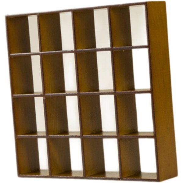 Milageto Mini Libreria in Legno 16 Scomparti per Case delle Bambole 1/12