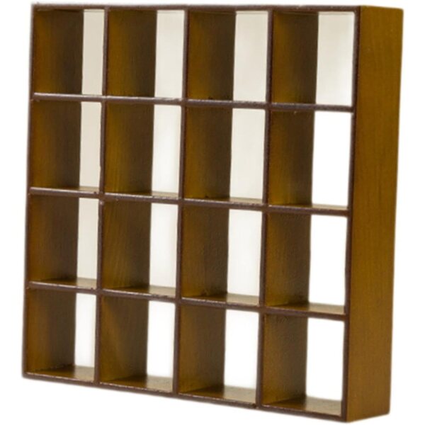Milageto Mini Libreria in Legno 16 Scomparti per Case delle Bambole 1/12