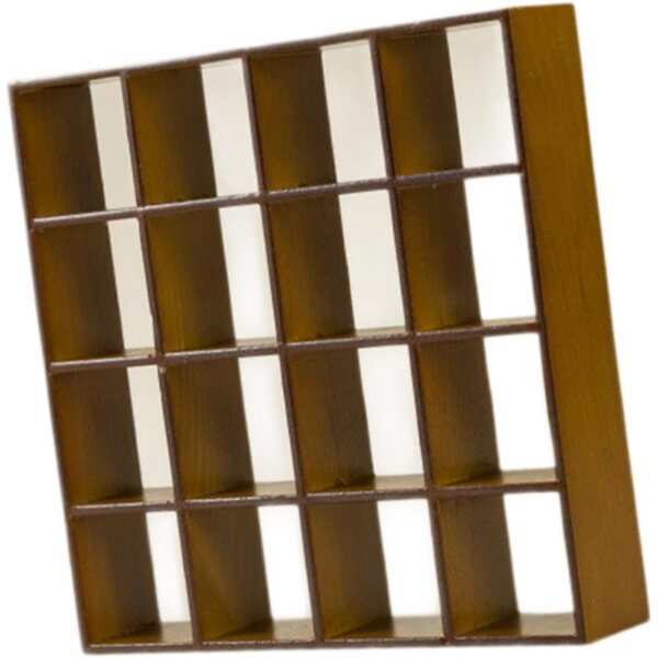Milageto Mini Libreria in Legno 16 Scomparti per Case delle Bambole 1/12