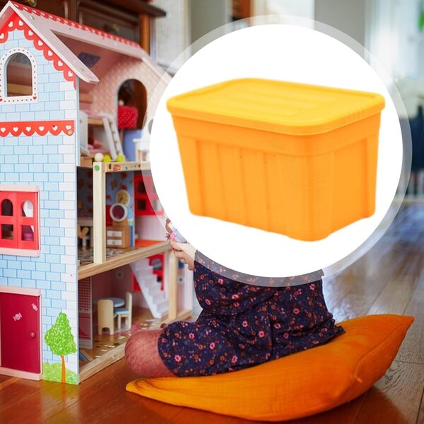 1/12 MotiveTech Miniaturbox für Puppenhausküche, orangegelb