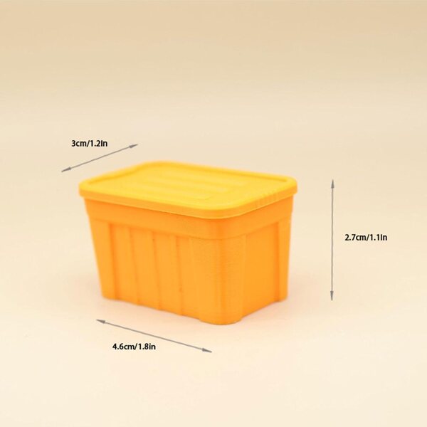 1/12 MotiveTech Miniaturbox für Puppenhausküche, orangegelb