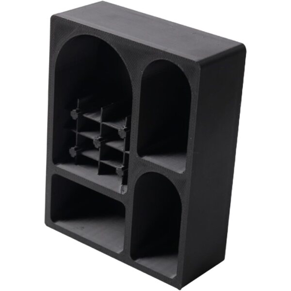 Libreria Miniatura per Case delle Bambole 1/12 in PETG Nero, Senza Piedi, 3,8x2,8x9 cm
