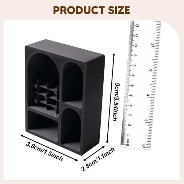 Libreria Miniatura per Case delle Bambole 1/12 in PETG Nero, Senza Piedi, 3,8x2,8x9 cm