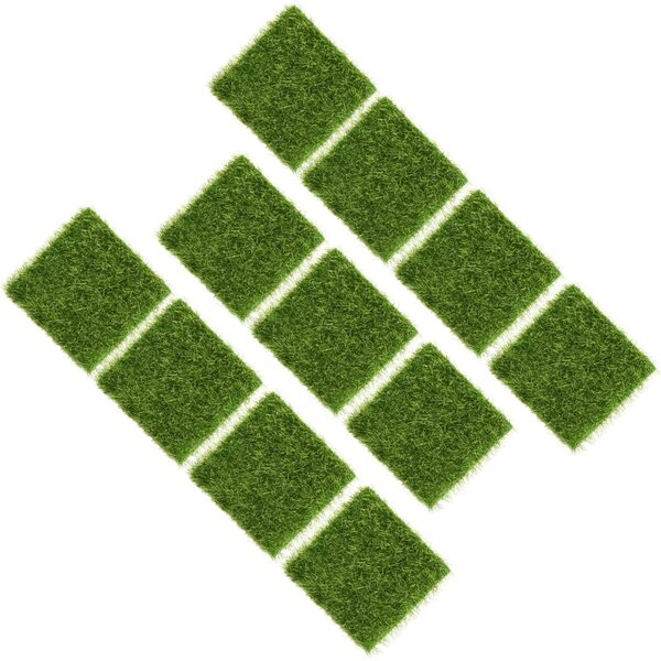 10 Pezzi Tappeto Erboso Miniatura RASTKY per Mini Giardini e Decorazioni Vasi