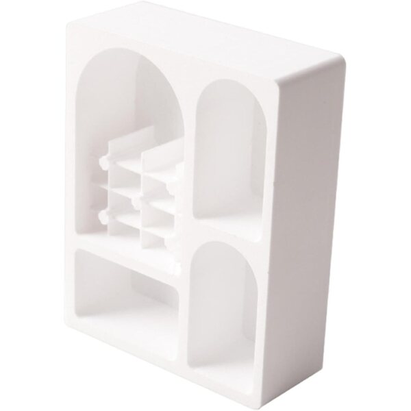 Mini-Puppenhaus-Bücherregal aus PETG für 1/12 Puppenhäuser – weißes, realistisches Design