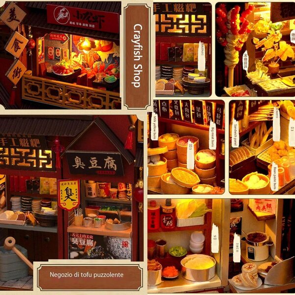 3D-Miniatur-Buchecken-Set mit LED-Licht und Staubschutz – DIY