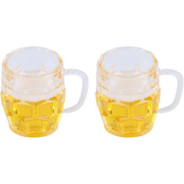 Set 20 Mini Boccali da Birra in Resina, Accessori Realistici per Case delle Bambole e Diorami