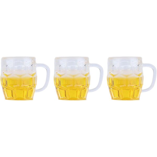 Set 20 Mini Boccali da Birra in Resina, Accessori Realistici per Case delle Bambole e Diorami
