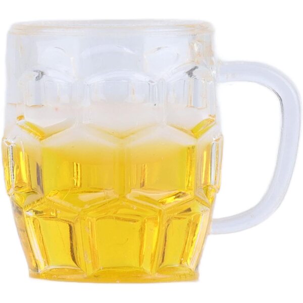 Set 20 Mini Boccali da Birra in Resina, Accessori Realistici per Case delle Bambole e Diorami