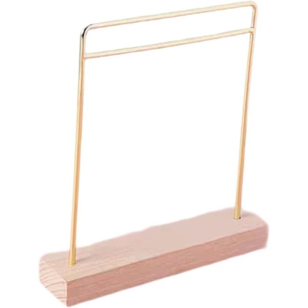Sharplace Porta Abiti per Bambole BJD, Mini Armadio Elegante e Robusto in Legno Oro