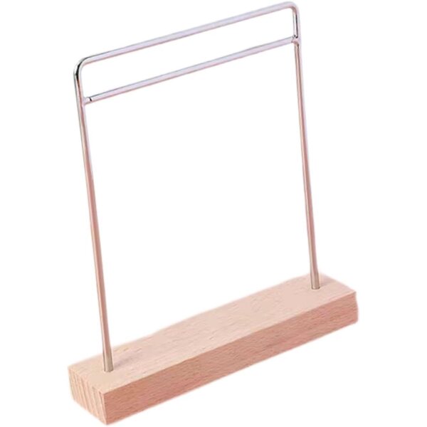 Jiuvaso Mini Appendiabiti per Bambole BJD in Legno e Metallo, Argento, Piccolo