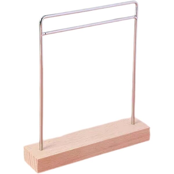Jiuvaso Mini Appendiabiti per Bambole BJD in Legno e Metallo, Argento, Piccolo