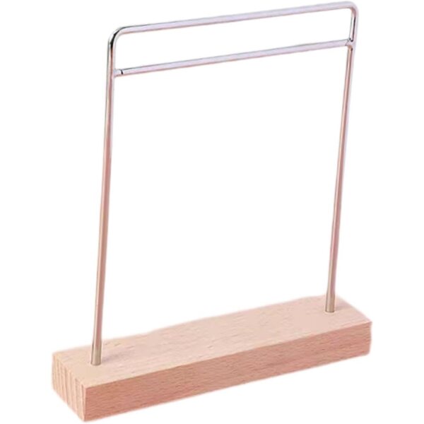 Jiuvaso Mini Appendiabiti per Bambole BJD in Legno e Metallo, Argento, Piccolo
