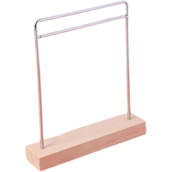 Jiuvaso Mini Appendiabiti per Bambole BJD in Legno e Metallo, Argento, Piccolo