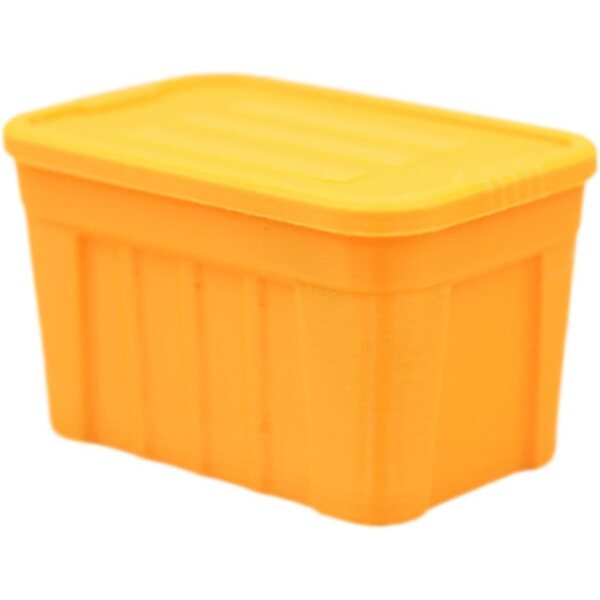 Oshhni Scatola portaoggetti miniatura 1/12 per casa delle bambole - Giallo Arancio