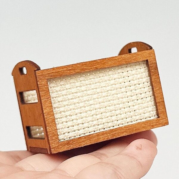 Oshhni Cesto in Legno 1/12 per Casa delle Bambole, Miniatura Decorativa e Portaoggetti