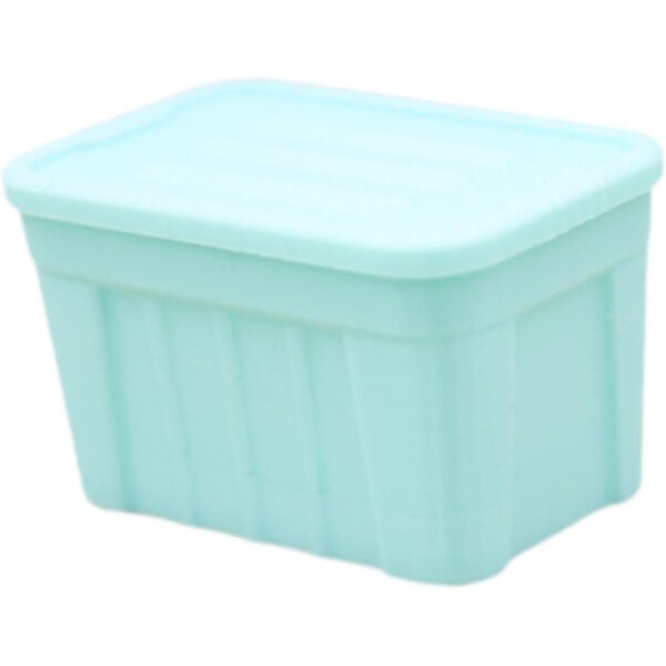 Contenitore in miniatura 1:12 verde per case delle bambole Colcolo, dimensioni 4,6x2,7x3 cm