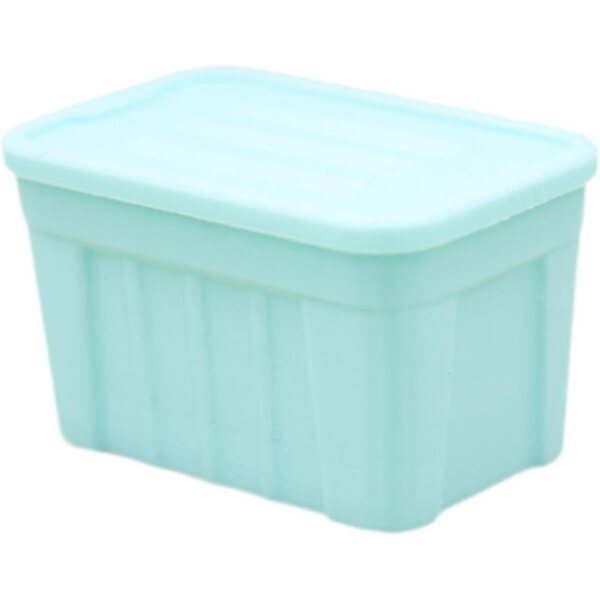 Contenitore in miniatura 1:12 verde per case delle bambole Colcolo, dimensioni 4,6x2,7x3 cm