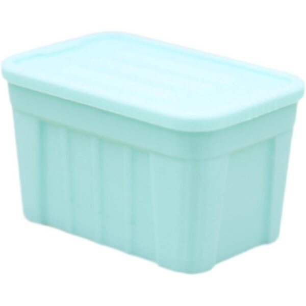 Contenitore in miniatura 1:12 verde per case delle bambole Colcolo, dimensioni 4,6x2,7x3 cm