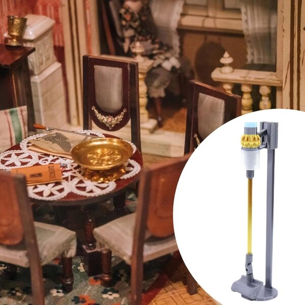 1:12 Miniatur-Mini-Staubsauger für Puppenhaus, goldene realistische Dekoration