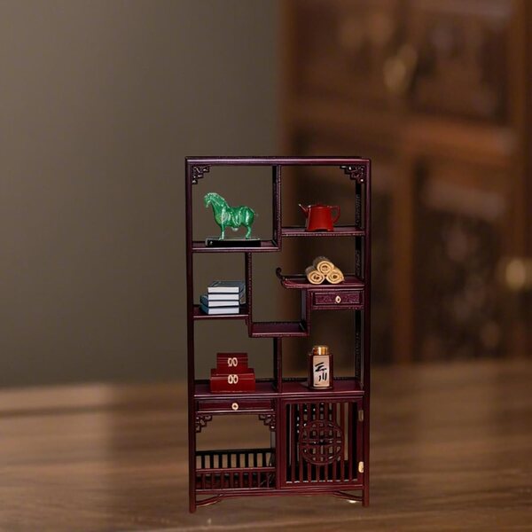 Mini Set sedie e mobili cinesi 1:12 per casa delle bambole, stile tradizionale