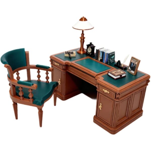 Sharplace Mini Set 1:12 Sedie da Ufficio Vintage per Casa delle Bambole e Decorazioni