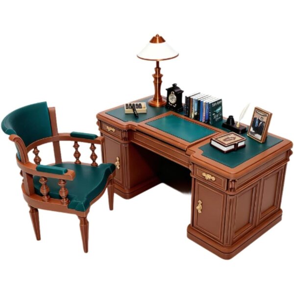 Sharplace Mini Set 1:12 Sedie da Ufficio Vintage per Casa delle Bambole e Decorazioni