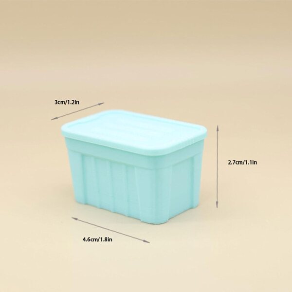 Sharplace Mini Scatola Portaoggetti in PLA per Casa delle Bambole 1:12, Decorazione Realistica