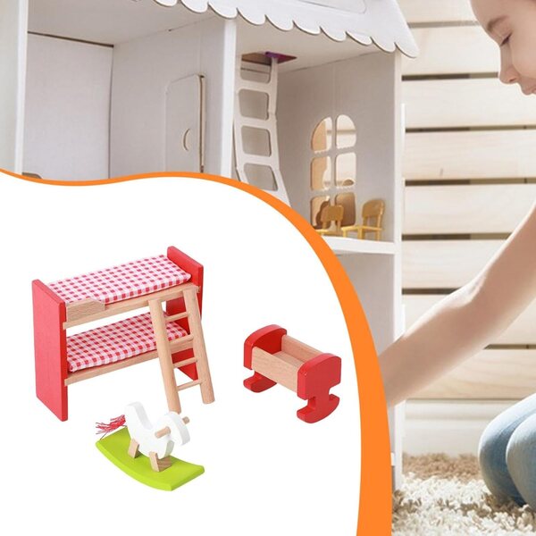 Harilla Mobili in Miniatura in Legno per Casa delle Bambole - Accessori Realistici e Sicuri