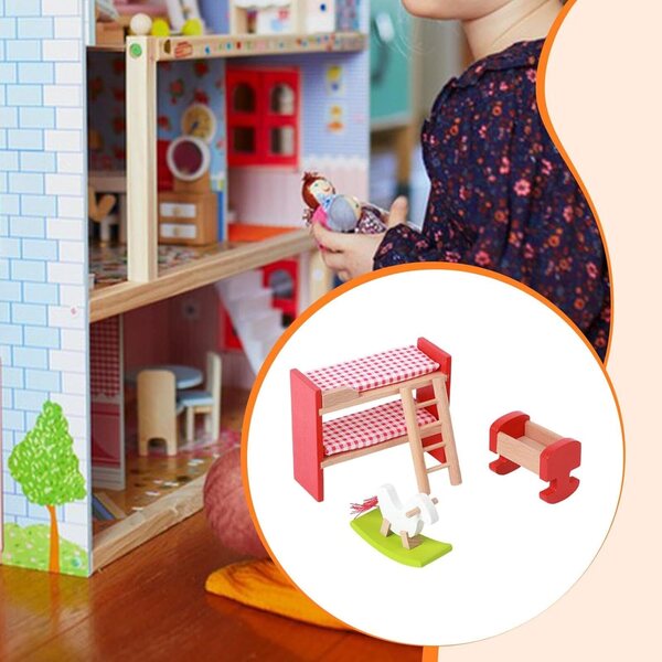 Harilla Mobili in Miniatura in Legno per Casa delle Bambole - Accessori Realistici e Sicuri