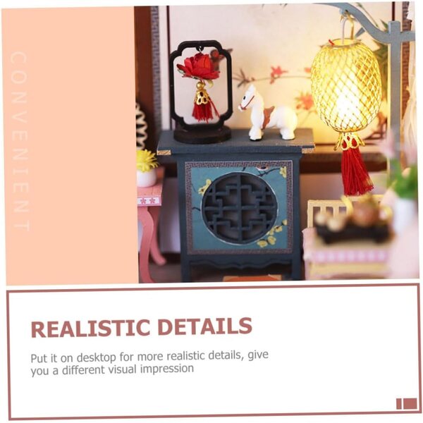 Toyvian Kit Casa Miniatura DIY con Luci LED per Decorazioni e Regalo Creativo