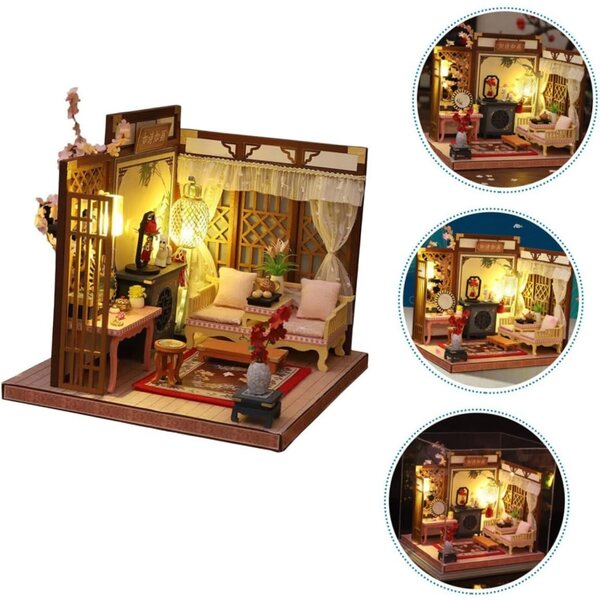 ORFOFE Mini Casa Decorativa Fai da Te Kit per Casa in Miniatura Robusta ed Elegante
