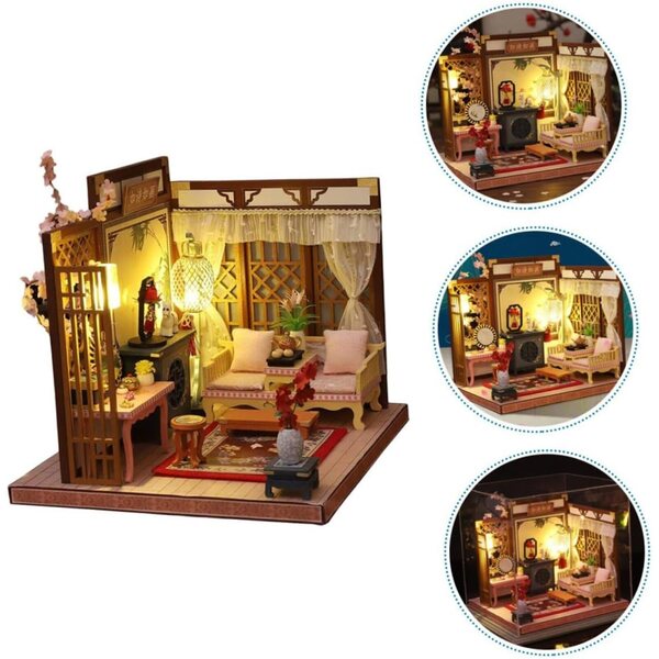 Kit Casa Fai da Te Miniatura LED WEKAMOS - Decorazione Interni Resistente