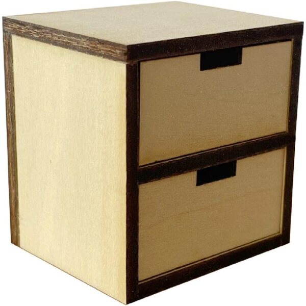 Armadio Miniatura 1:12 in Legno per Casa delle Bambole - Cassettiera Decorativa Fai-da-Te