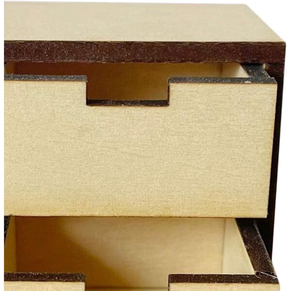 Armadio Miniatura 1:12 in Legno per Casa delle Bambole - Cassettiera Decorativa Fai-da-Te