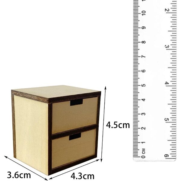 Armadio Miniatura 1:12 in Legno per Casa delle Bambole - Cassettiera Decorativa Fai-da-Te