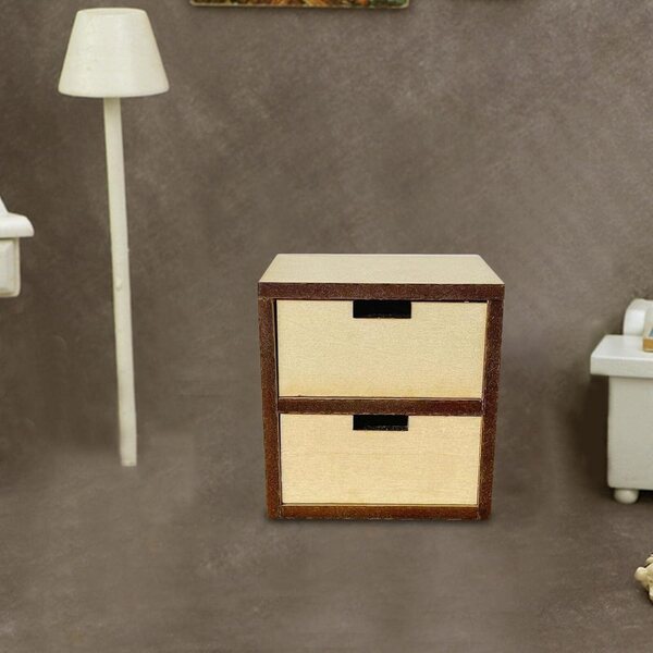 Armadio Miniatura 1:12 in Legno per Casa delle Bambole - Cassettiera Decorativa Fai-da-Te