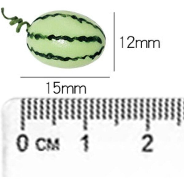 Miniatur-Wassermelone aus Harz 1:12 1:6 Puppenhauszubehör und Dekorationen